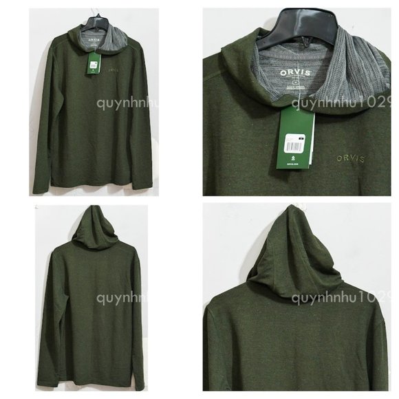 NWT Orvis men Northpoint pullover hoodie IN GREEN - Picture 1 of 5